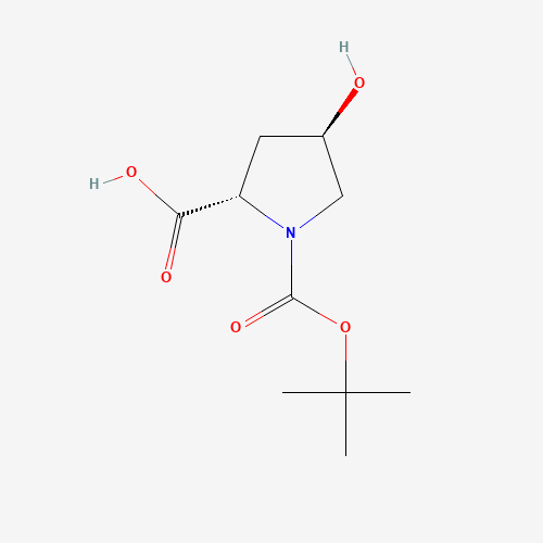 Boc-L-Hydroxyproline (CAS: 13726-69-7) - Chemical Structure and Molecular Formula 