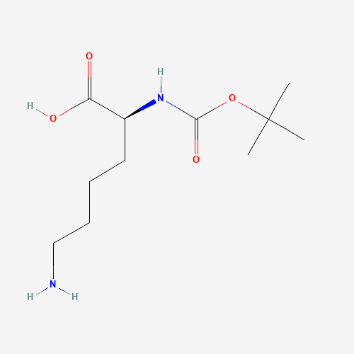 N-alpha-(tert-Butoxycarbonyl)-L-lysine (CAS: 13734-28-6) - Chemical Structure and Molecular Formula 