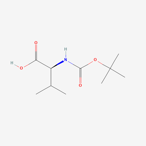 (S)-2-(Boc-amino)-3-methylbutyric acid (CAS: 13734-41-3) - Chemical Structure and Molecular Formula 