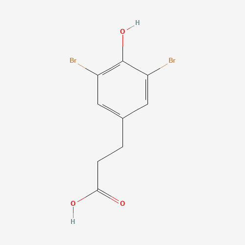 3-(3,5-DIBROMO-4-HYDROXYPHENYL)PROPANOIC ACID (CAS: 13811-12-6) - Chemical Structure and Molecular Formula 