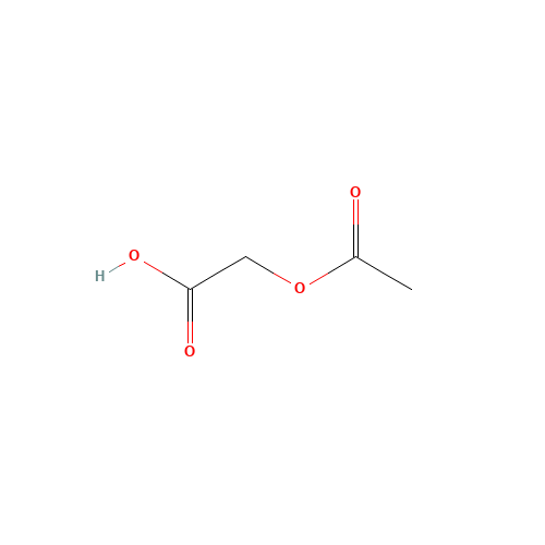 Acetoxyacetic acid (CAS: 13831-30-6) - Chemical Structure and Molecular Formula 