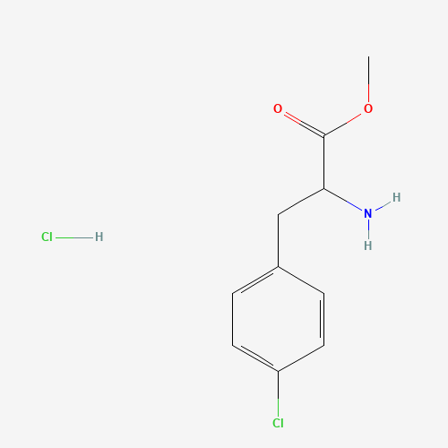 DL-4-Chlorophenylalanine methyl ester hydrochloride (CAS: 14173-40-1) - Chemical Structure and Molecular Formula 