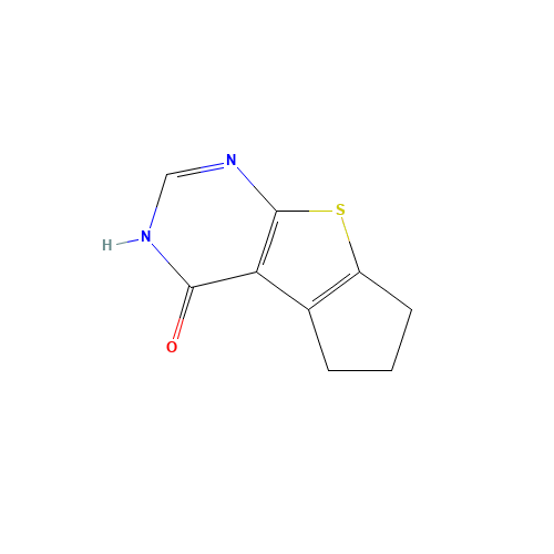1,2,3,5-TETRAHYDRO-8-THIA-5,7-DIAZA-CYCLOPENTA[A]INDENE-4-ONE (CAS: 14346-25-9) - Chemical Structure and Molecular Formula 