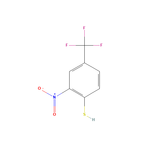 2-NITRO-4-(TRIFLUOROMETHYL)THIOPHENOL (CAS: 14371-82-5) - Chemical Structure and Molecular Formula 