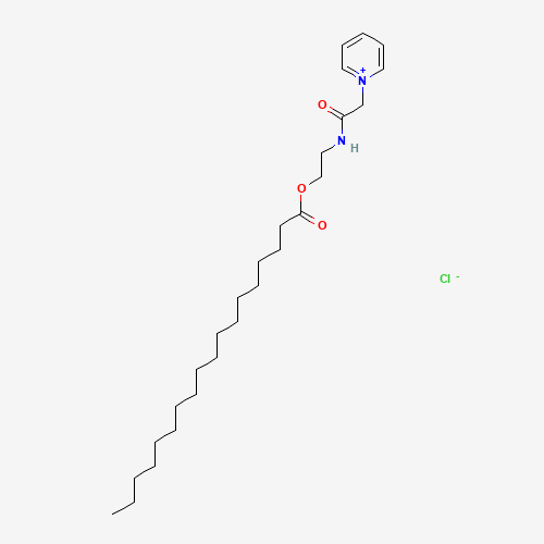 1-[2-Oxo-2-[[2-[(1-oxooctadecyl)oxy]ethyl]amino]ethyl]pyridinium chloride (CAS: 14492-68-3) - Chemical Structure and Molecular Formula 