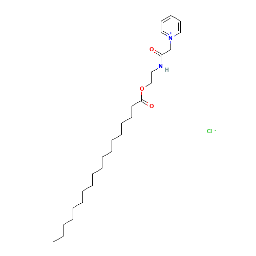 1-[2-Oxo-2-[[2-[(1-oxooctadecyl)oxy]ethyl]amino]ethyl]pyridinium chloride (CAS: 14492-68-3) - Chemical Structure and Molecular Formula 
