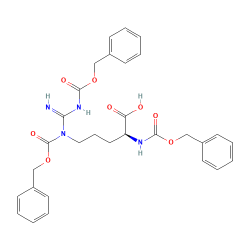 Z-ARG(Z)2-OH (CAS: 14611-34-8) - Chemical Structure and Molecular Formula 