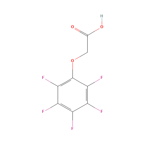 PENTAFLUOROPHENOXYACETIC ACID (CAS: 14892-14-9) - Chemical Structure and Molecular Formula 
