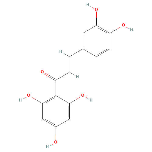 2',4',6',3,4-PENTAHYDROXYCHALCONE (CAS: 14917-41-0) - Chemical Structure and Molecular Formula 