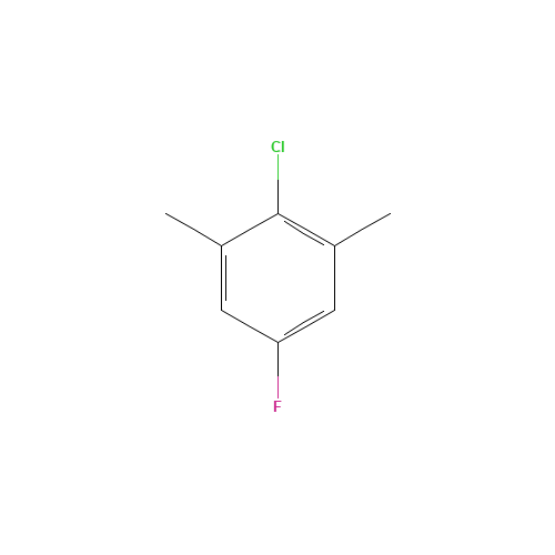 2-CHLORO-5-FLUORO-1,3-DIMETHYLBENZENE (CAS: 14994-16-2) - Chemical Structure and Molecular Formula 