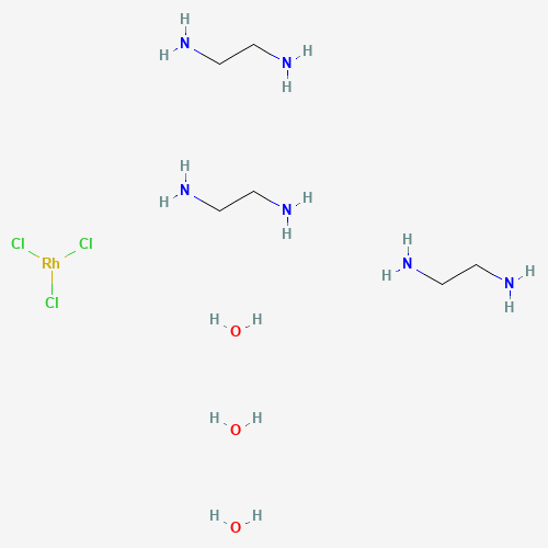 TRIS(ETHYLENEDIAMINE)RHODIUM(III) TRICHLORIDE (CAS: 15004-86-1) - Chemical Structure and Molecular Formula 