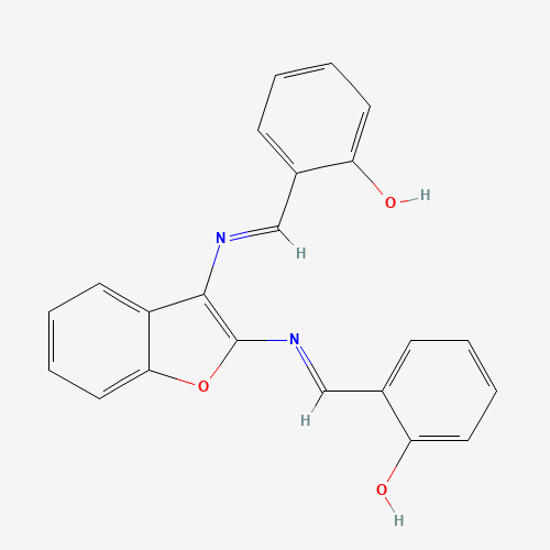 N,N'-BIS-SALICYLIDENE-2,3-DIAMINO-BENZOFURAN (CAS: 15108-19-7) - Chemical Structure and Molecular Formula 