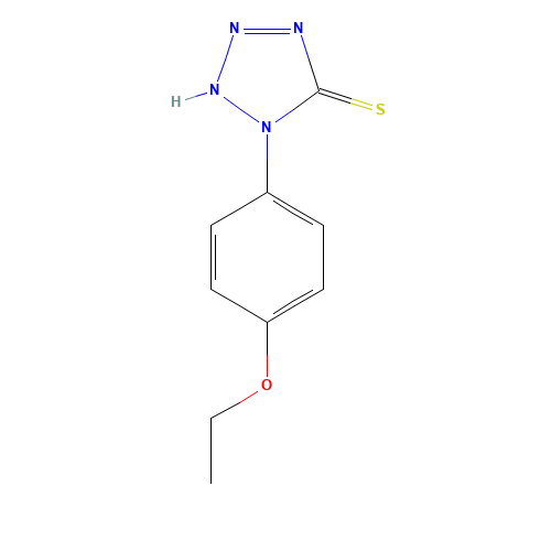 1-(4-ETHOXYPHENYL)-5-MERCAPTO-1H-TETRAZOLE (CAS: 15182-68-0) - Chemical Structure and Molecular Formula 