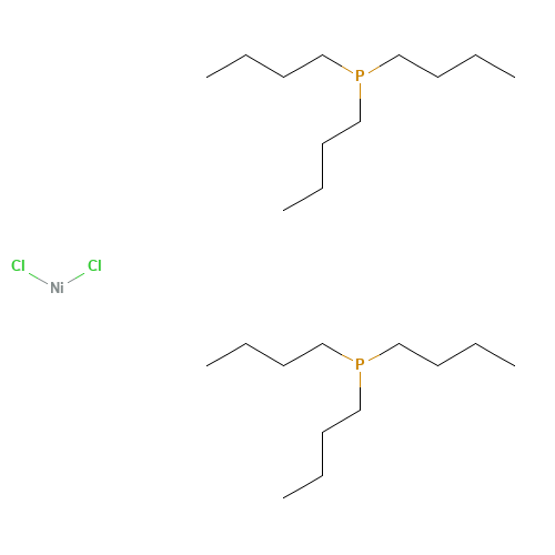 DICHLOROBIS(TRIBUTYLPHOSPHINE)NICKEL(II) (CAS: 15274-43-8) - Chemical Structure and Molecular Formula 
