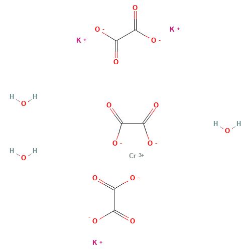 CHROMIC POTASSIUM OXALATE (CAS: 15275-09-9) - Chemical Structure and Molecular Formula 