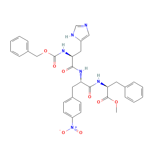 Z-HIS-4-NITRO-PHE-PHE-OME (CAS: 15574-28-4) - Chemical Structure and Molecular Formula 