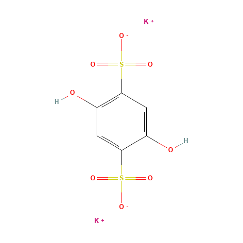 HYDROQUINONE-2,5-DISULFONIC ACID,DIPOTASSIUM SALT (CAS: 15763-57-2) - Chemical Structure and Molecular Formula 