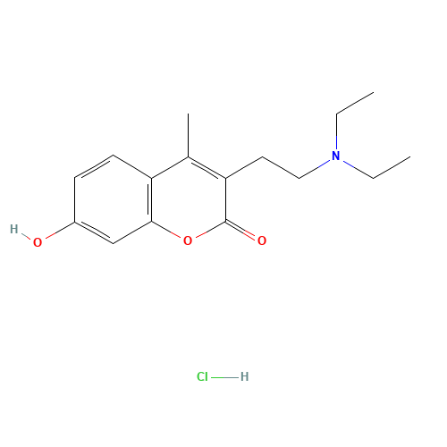 3-[2-(DIETHYLAMINO)ETHYL]-7-HYDROXY-4-METHYLCOUMARIN HYDROCHLORIDE (CAS: 15776-59-7) - Related Chemical Product