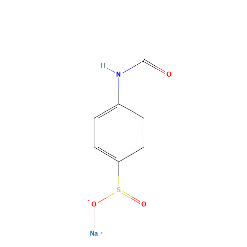 4-ACETAMIDOBENZENESULFINIC ACID SODIUM SALT (CAS: 15898-43-8) - Chemical Structure and Molecular Formula 