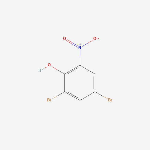 2,4-DIBROMO-6-NITROPHENOL (CAS: 15969-09-2) - Chemical Structure and Molecular Formula 
