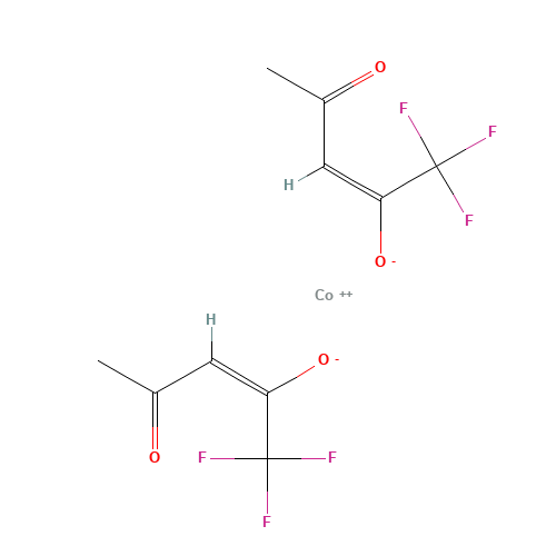 BIS(TRIFLUORO-2,4-PENTANEDIONATO)COBALT(II) (CAS: 16092-38-9) - Chemical Structure and Molecular Formula 
