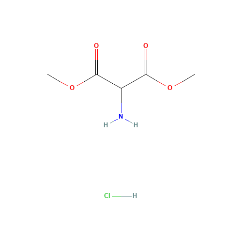 DIMETHYL AMINOMALONATE HYDROCHLORIDE (CAS: 16115-80-3) - Chemical Structure and Molecular Formula 