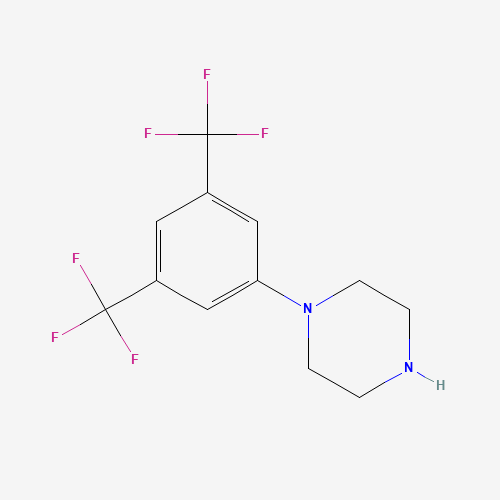 1-(3,5-BISTRIFLUOROMETHYLPHENYL)-PIPERAZINE (CAS: 16172-96-6) - Chemical Structure and Molecular Formula 