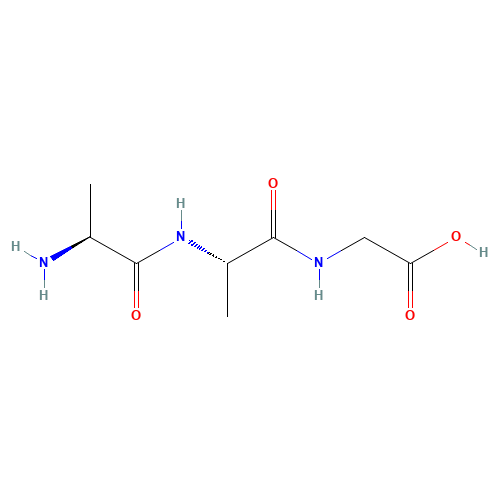H-ALA-ALA-GLY-OH (CAS: 16422-07-4) - Chemical Structure and Molecular Formula 