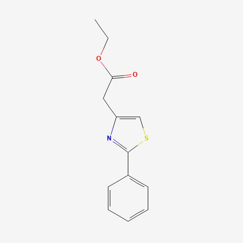 (2-PHENYL-THIAZOL-4-YL)-ACETIC ACID ETHYL ESTER (CAS: 16441-34-2) - Chemical Structure and Molecular Formula 