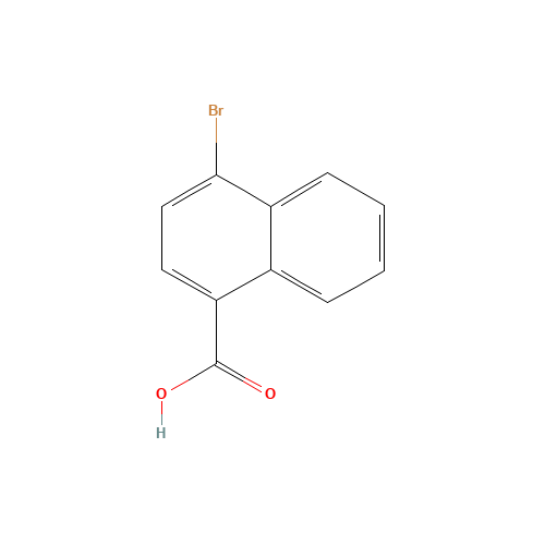 4-BROMO-1-NAPHTALENECARBOXYLIC ACID (CAS: 16650-55-8) - Chemical Structure and Molecular Formula 