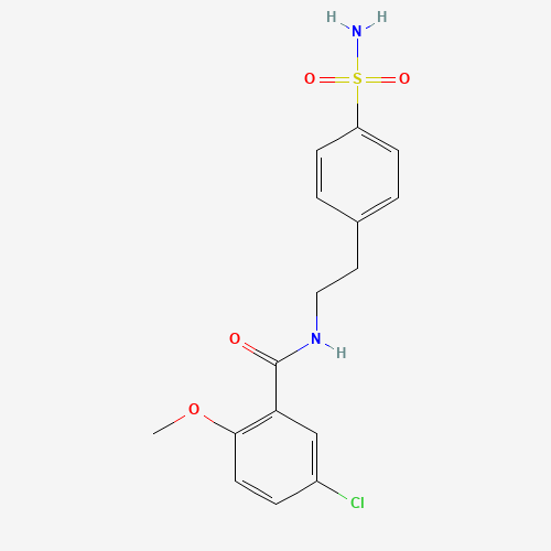 4-(2-(5-Chloro-2-methoxybenzamido)ethyl)benzenesulfamide (CAS: 16673-34-0) - Chemical Structure and Molecular Formula 