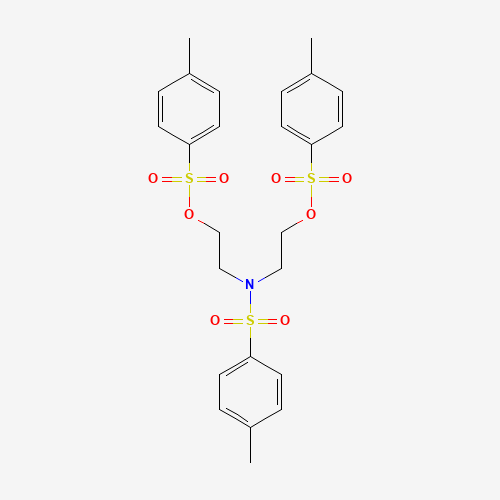 N,N-BIS[2-(P-TOLYLSULFONYLOXY)ETHYL]-P-TOLUENESULFONAMIDE (CAS: 16695-22-0) - Chemical Structure and Molecular Formula 