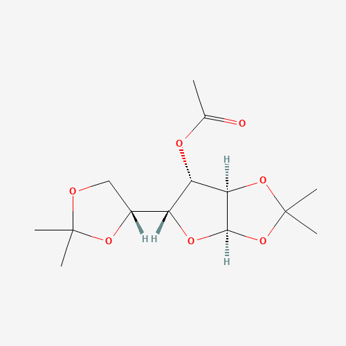 3-O-ACETYL-1,2:5,6-DI-O-ISOPROPYLIDENE-ALPHA-D-GLUCOFURANOSE (CAS: 16713-80-7) - Chemical Structure and Molecular Formula 
