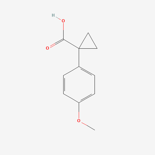 1-(4-METHOXYPHENYL)-1-CYCLOPROPANECARBOXYLIC ACID (CAS: 16728-01-1) - Chemical Structure and Molecular Formula 