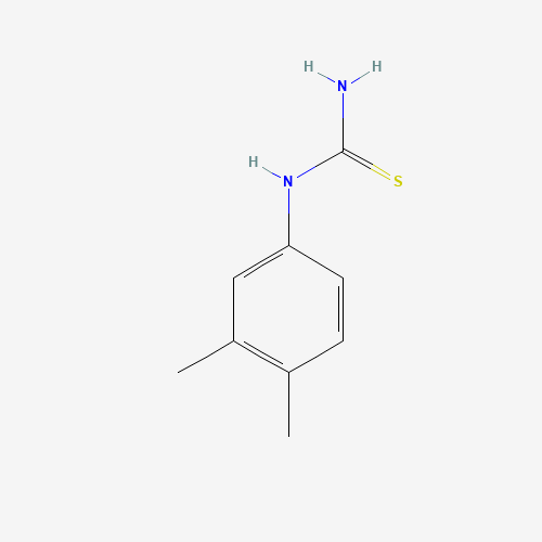 N-(3,4-DIMETHYLPHENYL)THIOUREA (CAS: 16738-18-4) - Chemical Structure and Molecular Formula 