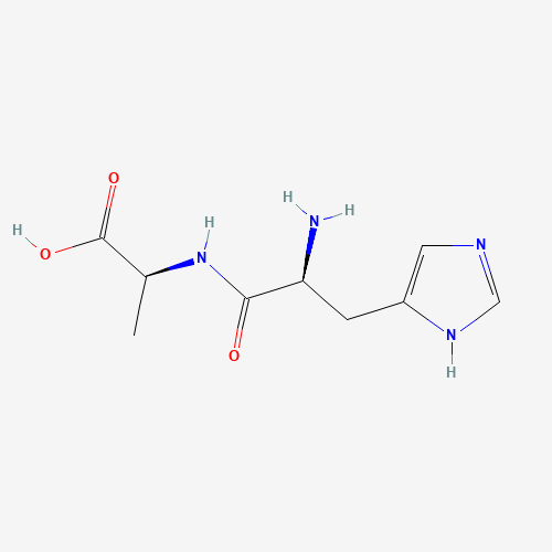 H-HIS-ALA-OH (CAS: 16874-75-2) - Chemical Structure and Molecular Formula 