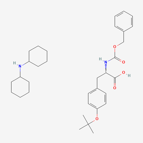 N-Benzyloxycarbonyl-O-tert-butyl-L-tyrosine dicyclohexylamine salt (CAS: 16879-90-6) - Chemical Structure and Molecular Formula 