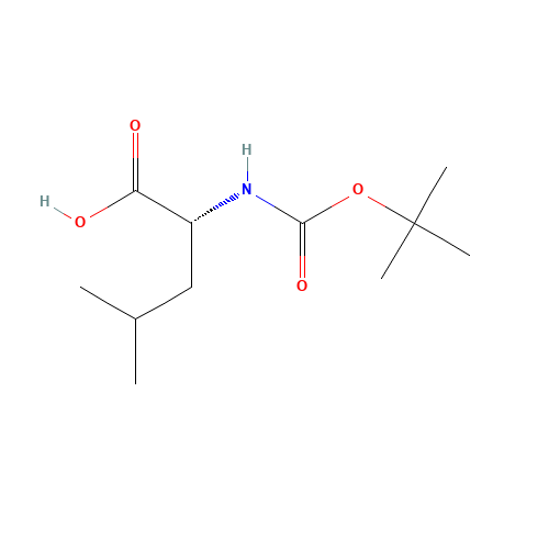 BOC-D-Leucine monohydrate (CAS: 16937-99-8) - Chemical Structure and Molecular Formula 
