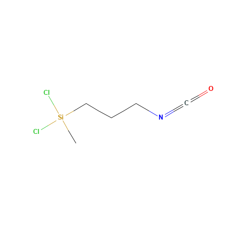 3-ISOCYANATOPROPYLMETHYLDICHLOROSILANE (CAS: 17070-69-8) - Chemical Structure and Molecular Formula 