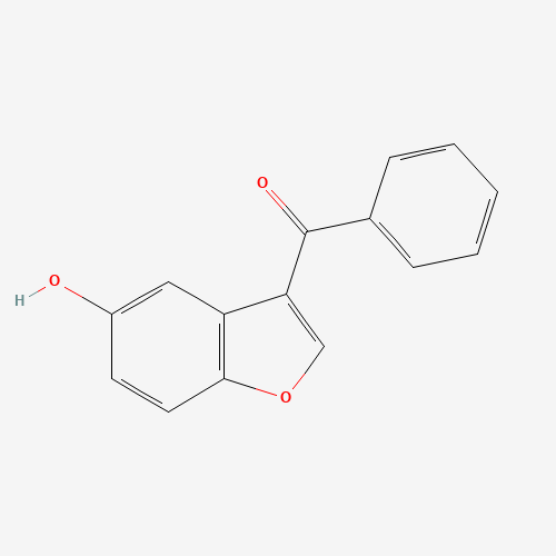(5-HYDROXY-1-BENZOFURAN-3-YL)(PHENYL)METHANONE (CAS: 17249-62-6) - Chemical Structure and Molecular Formula 