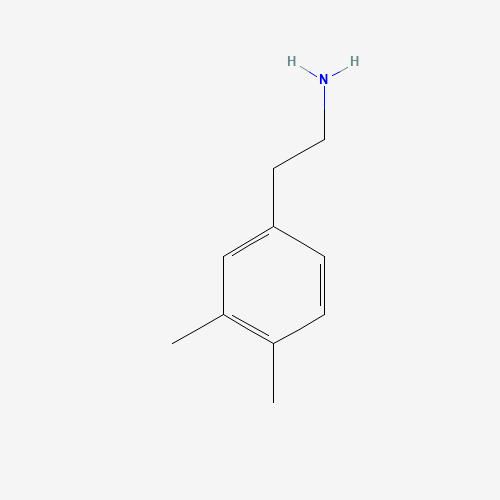 3,4-DIMETHYLPHENETHYLAMINE (CAS: 17283-14-6) - Chemical Structure and Molecular Formula 