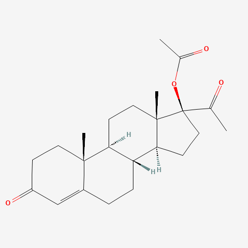 3,20-Dioxopregn-4-en-17-beta-yl acetate (CAS: 17308-02-0) - Chemical Structure and Molecular Formula 