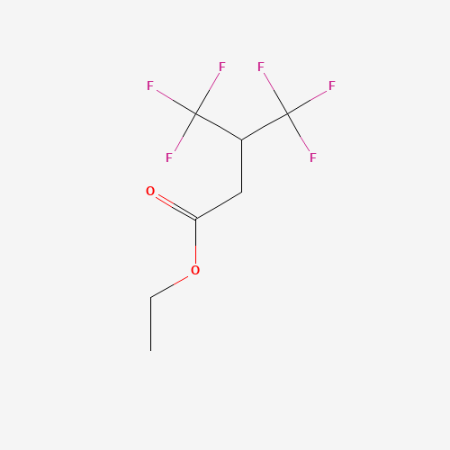 ETHYL 4,4,4-TRIFLUORO-3-(TRIFLUOROMETHYL)BUTYRATE (CAS: 17327-34-3) - Chemical Structure and Molecular Formula 