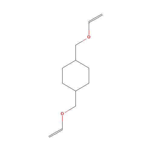 Cyclohexanedimethanol divinyl ether (CAS: 17351-75-6) - Chemical Structure and Molecular Formula 