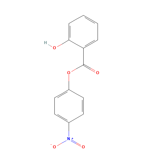 SALICYLIC ACID 4-NITROPHENYL ESTER (CAS: 17374-48-0) - Chemical Structure and Molecular Formula 