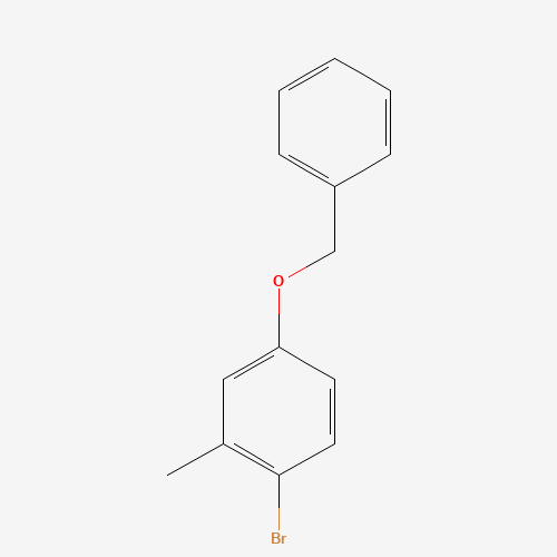 5-BENZYLOXY-2-BROMOTOLUENE (CAS: 17671-75-9) - Chemical Structure and Molecular Formula 