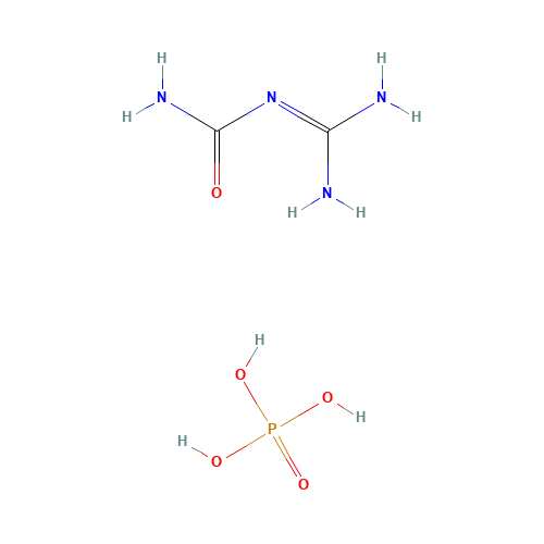 Guanylurea phosphate (CAS: 17675-60-4) - Chemical Structure and Molecular Formula 