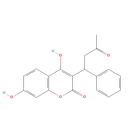 7-HYDROXYWARFARIN (CAS: 17834-03-6) - Chemical Structure and Molecular Formula 