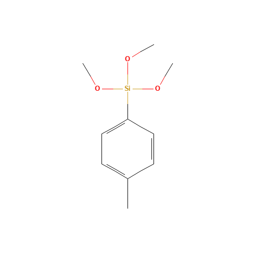 P-TOLYLTRIMETHOXYSILANE (CAS: 17873-01-7) - Chemical Structure and Molecular Formula 