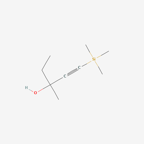 3-METHYL-1-TRIMETHYLSILYL-1-PENTYN-3-OL (+/-) (CAS: 17889-43-9) - Chemical Structure and Molecular Formula 